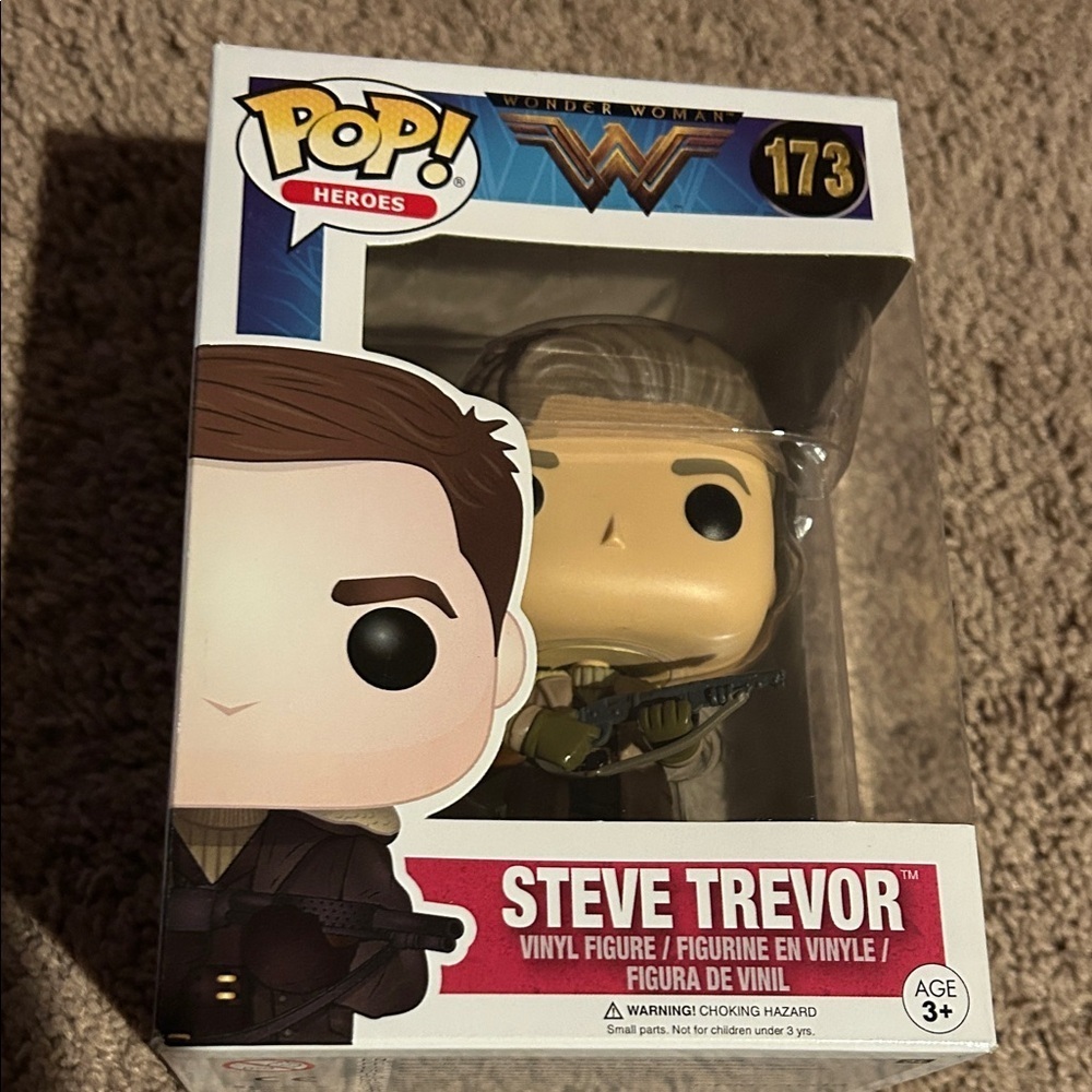 Funko Pop! Steve Trevor Vinyl Figure - Brown and Black - Picture 2 of 5